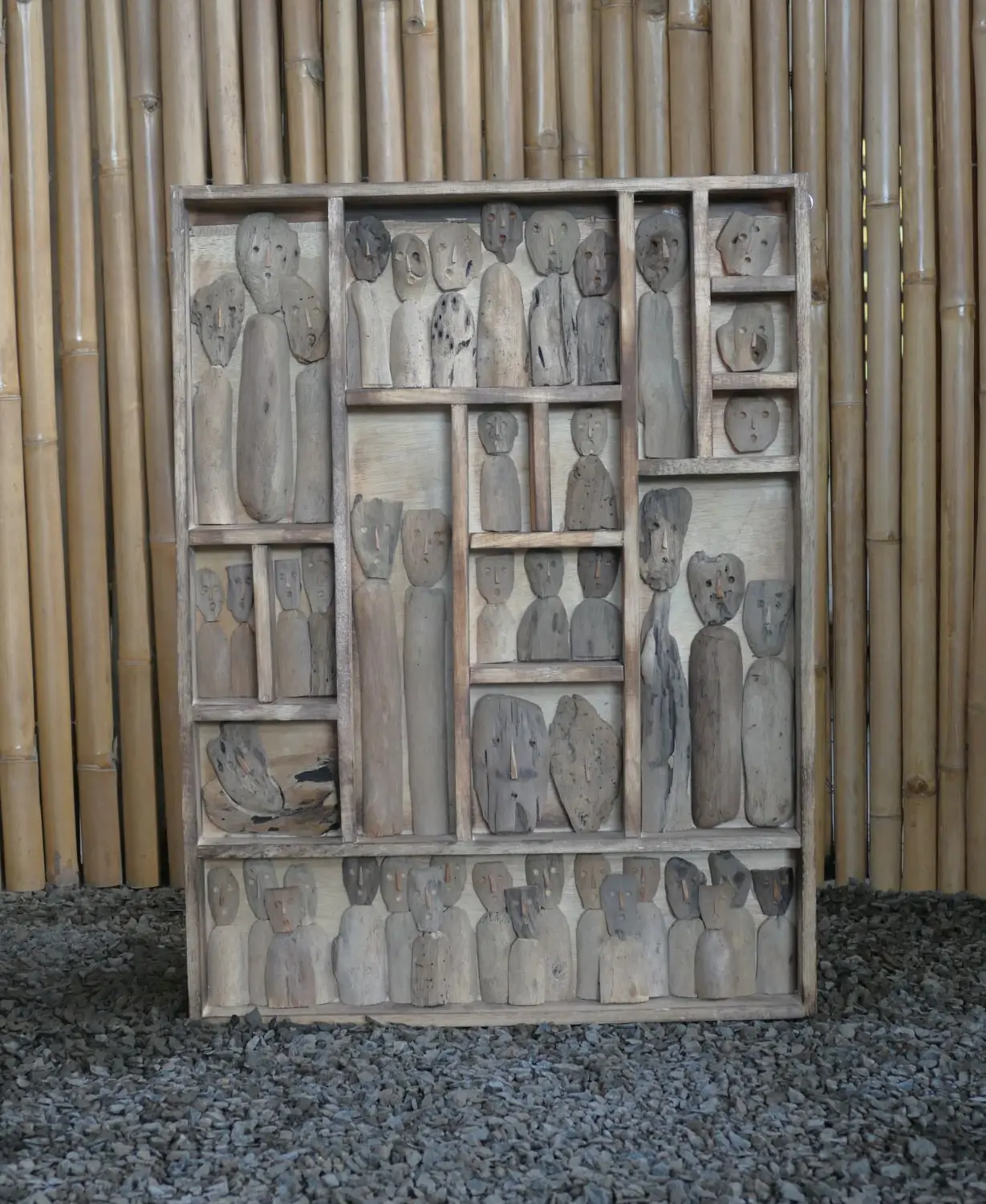  Product image 6 of the product “Wall Art - Human Tribe, made from recycelt wood. 60 x 80 cm ”
